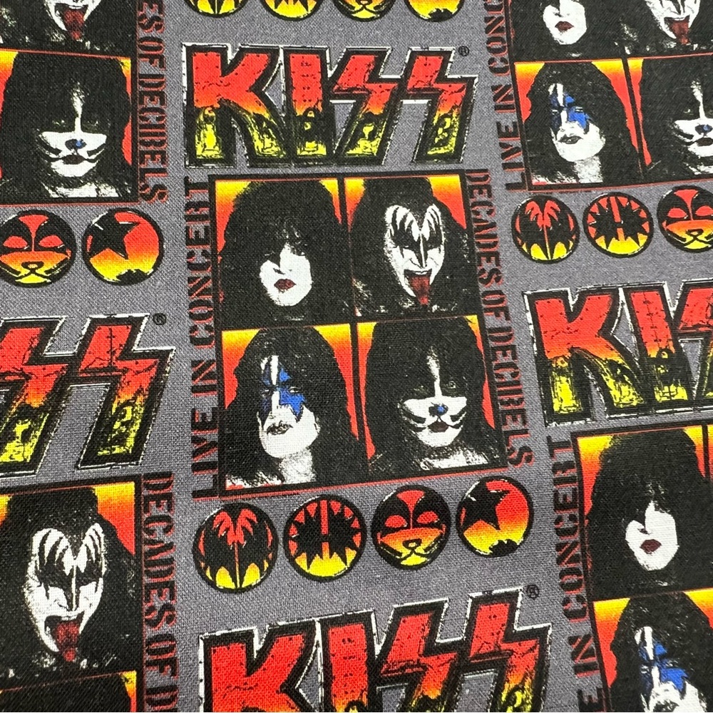 KISS Rock Band Cotton Fabric Live Concert Decades 2020